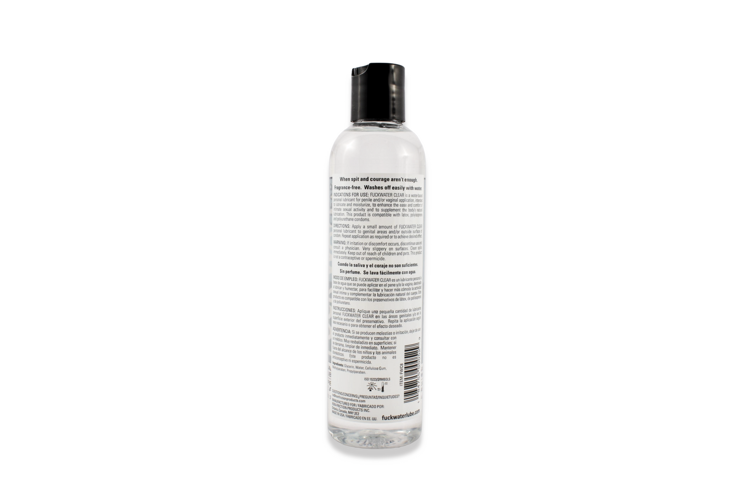 Fuck Water Clear 8oz Water Based Lubricant