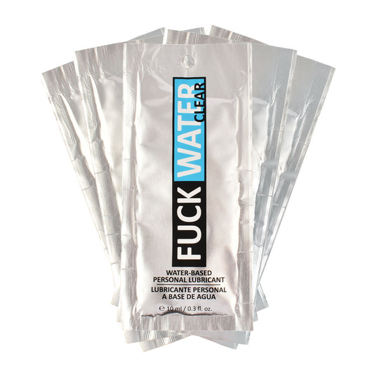 Fuck Water Clear .3oz Water Based Lubricant - 5 Foil Packs